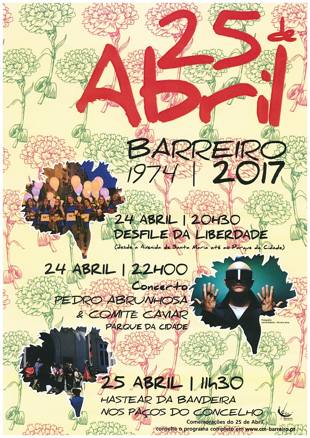 Comemorações do 25 de Abril - concerto de Pedro Abrunhosa