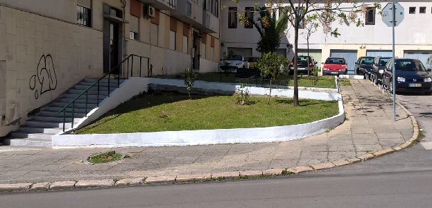 Manutenção de espaço público na Rua Calouste Gulbenkian