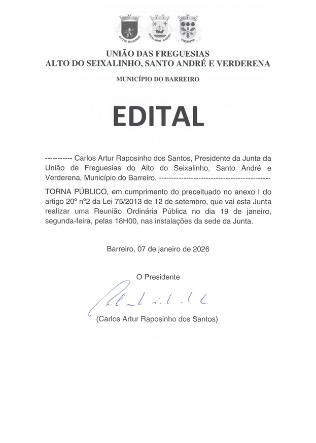 Reunião de Junta Ordinária Pública