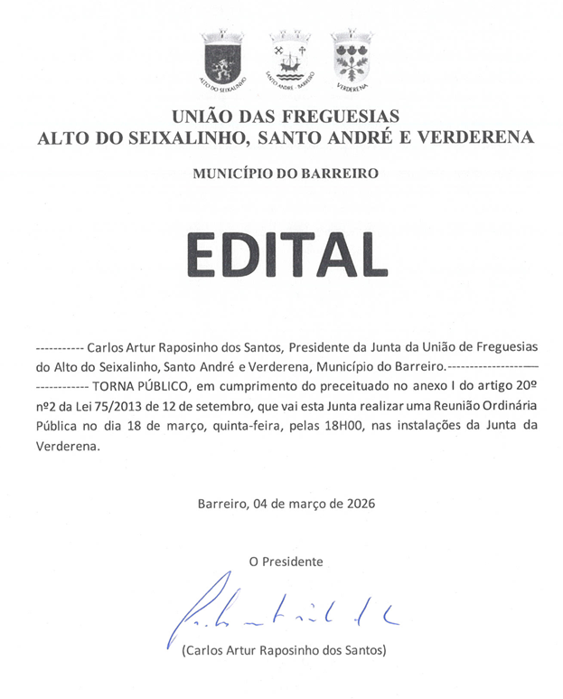 Reunião de Junta Ordinária Pública