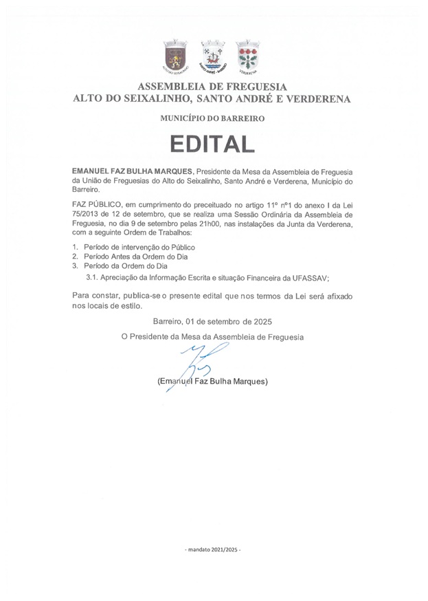 Sessão de Assembleia de Freguesia